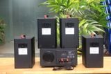 Dàn loa treo tường: Amply A384 Goldsound 2 vùng âm lượng 380w + 4 loa Goldsound V25C, loa được thiết kế riêng cho quán, bật lớn không tạp âm, miễn phí công lắp đặt, bảo hành dài hạn 5 năm.