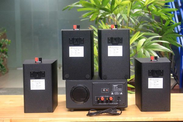 [Diện tích 80m2 + 2 Kênh] A384_TH Goldsound 2 vùng âm lượng 380w + 4 loa Goldsound V25C_TH, loa được thiết kế riêng cho quán, bật lớn không tạp âm, miễn phí công lắp đặt, bảo hành dài hạn 5 năm.