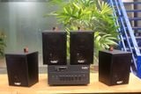 Dàn loa treo tường: Amply A384 Goldsound 2 vùng âm lượng 380w + 4 loa Goldsound V25C, loa được thiết kế riêng cho quán, bật lớn không tạp âm, miễn phí công lắp đặt, bảo hành dài hạn 5 năm.