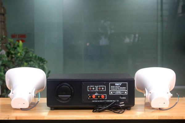[Loa thông báo] Amply A917PU-100V-2K + 2 Ne20w, Amply hai vùng âm lượng, loa được thiết kế riêng, bật lớn không tạp âm, miễn phí công lắp đặt, bảo hành dài hạn 12 tháng.