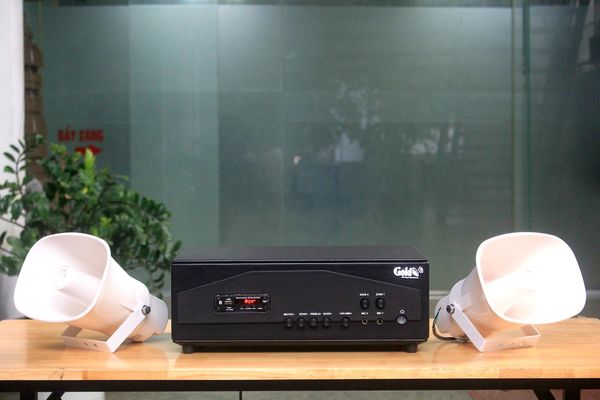 [Loa thông báo] Amply A917PU-100V-2K + 2 Ne20w, Amply hai vùng âm lượng, loa được thiết kế riêng, bật lớn không tạp âm, miễn phí công lắp đặt, bảo hành dài hạn 12 tháng.