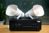 [Loa thông báo] Amply A917PU-100V-2K + 2 Ne20w, Amply hai vùng âm lượng, loa được thiết kế riêng, bật lớn không tạp âm, miễn phí công lắp đặt, bảo hành dài hạn 12 tháng.
