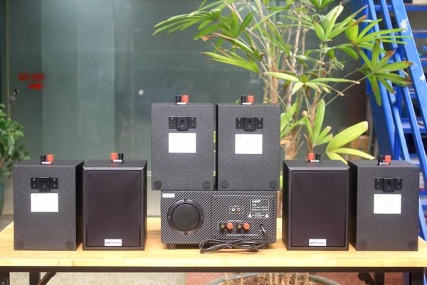 [Diện tích 120m2 + 02 Kênh] A384 Goldsound 2 vùng âm lượng 380w + 6 loa Goldsound V24C 24w, loa được thiết kế riêng cho quán, bật lớn không tạp âm, miễn phí công lắp đặt, bảo hành dài hạn 5 năm.