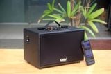 Loa Goldsound G24, công suất 80w, Bass 4 inch, Tress 3 inch, 2 cổng micro, Bluetooth 5.0, thiết kế loa thùng gỗ cao 20 cm, rộng 20 cm, sâu 32 cm
