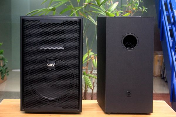 Loa Acoustic V258PU Goldsound (Số lượng 1 loa): loa bass 30 cm, treble kèn, kích thước rộng 39 cm, cao 60.5 cm, sâu 39 cm, phủ da PVC cao cấp, bảo hành dài hạn 5 năm.