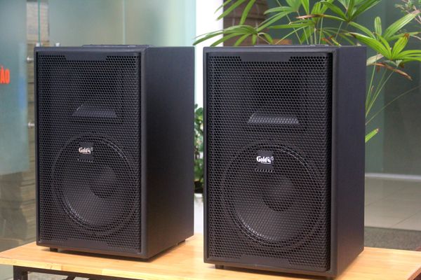 Loa Acoustic V258PU Goldsound (Số lượng 1 loa): loa bass 30 cm, treble kèn, kích thước rộng 39 cm, cao 60.5 cm, sâu 39 cm, phủ da PVC cao cấp, bảo hành dài hạn 5 năm.