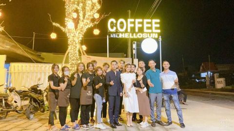 HelloSun Coffee Long An lắp đặt loa của Goldsound