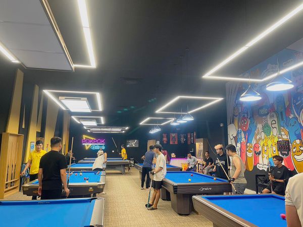 Loa Goldsound cho quán bida PokPok Billiards Pub & Club, Gò Vấp, HCM, amply 2 kênh 380w, bluetooth 5.0, loa V130-130w, loa được thiết kế riêng cho quán, bật lớn không tạp âm, miễn phí công lắp đặt, bảo hành dài hạn 5 năm