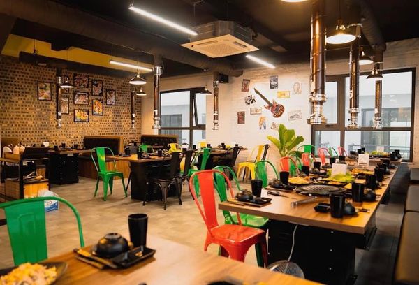 Loa Goldsound cho nhà hàng Night BBQ - Hotpot, Phương Canh, Hà Nội, Amply 4 - 6 vùng âm lượng, loa được thiết kế riêng cho quán, bật lớn không tạp âm, miễn phí công lắp đặt, bảo hành dài hạn 5 năm.