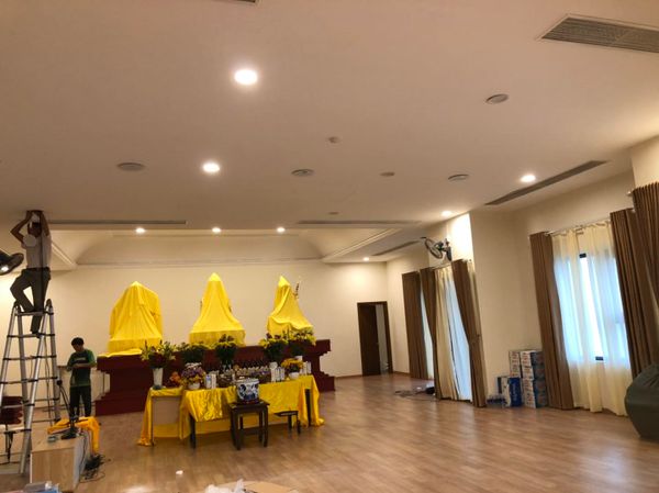 Loa âm trần cho tòa chung cư Gelexia Riverside, Hoàng Mai, Hà Nội, Amply 4 - 6 vùng âm lượng, loa được thiết kế riêng cho quán, bật lớn không tạp âm, miễn phí công lắp đặt, bảo hành dài hạn 5 năm.