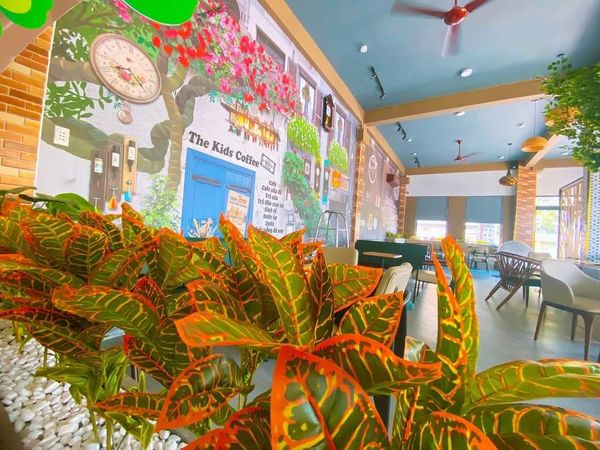 Loa Goldsound cho khu vui chơi The KIDS Coffee-Cafe, Tiền Giang, Amply 4 - 6 vùng âm lượng, loa được thiết kế riêng cho không gian quán, miễn phí công lắp đặt, bảo hành dài hạn 5 năm.