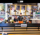 Loa thông báo, phát nhạc nền tự động Goldsound âm trần cho MILANO COFFEE TẠI DĨ AN - BÌNH DƯƠNG, Amply 4 vùng 800w A384 - 4K chuẩn Bluetooth 5.0, loa được thiết kế riêng cho quán, bật lớn không tạp âm, miễn phí công lắp đặt, bảo hành dài hạn 5 năm.