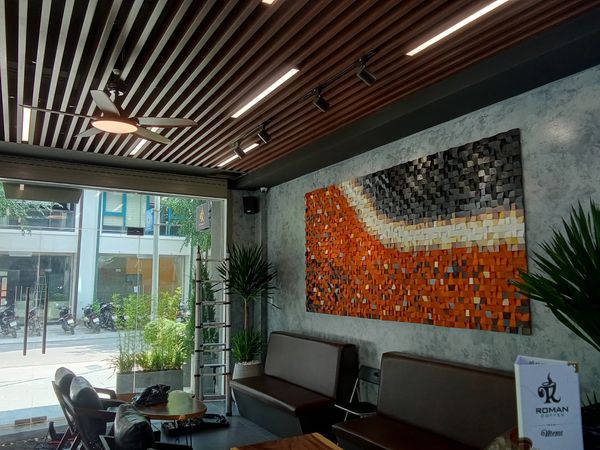 Hệ thống âm thanh cho Roman Coffee, KĐT Ngân Hà Vạn Phúc, loa được thiết kế riêng cho quán, bật lớn không tạp âm, miễn phí công lắp đặt, bảo hành dài hạn 5 năm