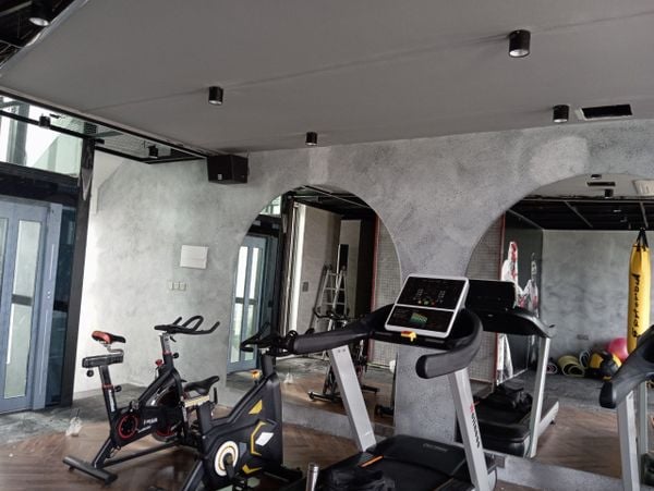 Loa cho DP Fitness - Vinhomes Ocean Park, amply 4 kênh 1500w, bluetooth 5.0, loa V130-130w, loa được thiết kế riêng cho quán, bật lớn không tạp âm, miễn phí công lắp đặt, bảo hành dài hạn 5 năm