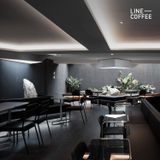 Loa cho quán cà phê Line Coffee, Bình Thạnh, TP.HCM, amply 4 kênh 1500w, bluetooth 5.0, loa V130-130w, loa được thiết kế riêng cho quán, bật lớn không tạp âm, miễn phí công lắp đặt, bảo hành dài hạn 5 năm