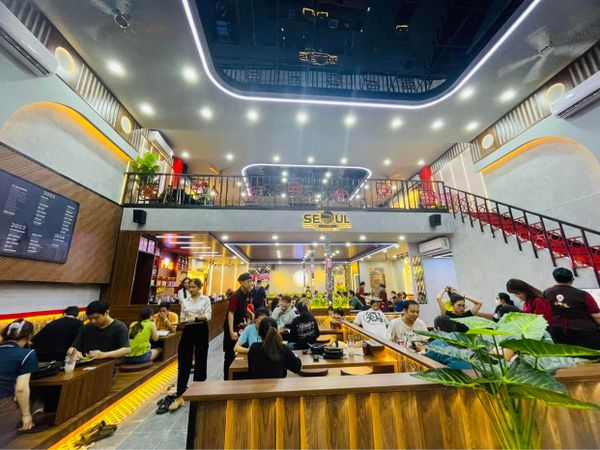 Loa thông báo, phát nhạc nền tự động Goldsound cho mì cay SEOUL QUẬN 5, TP.HCM, loa được thiết kế riêng cho quán, bật lớn không tạp âm, miễn phí công lắp đặt, bảo hành dài hạn 5 năm.