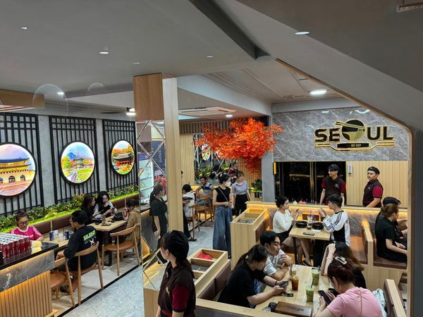 Loa thông báo, phát nhạc nền tự động Goldsound cho mì cay SEOUL Tuy Hòa, Phú Yên, loa được thiết kế riêng cho quán, bật lớn không tạp âm, miễn phí công lắp đặt, bảo hành dài hạn 5 năm.