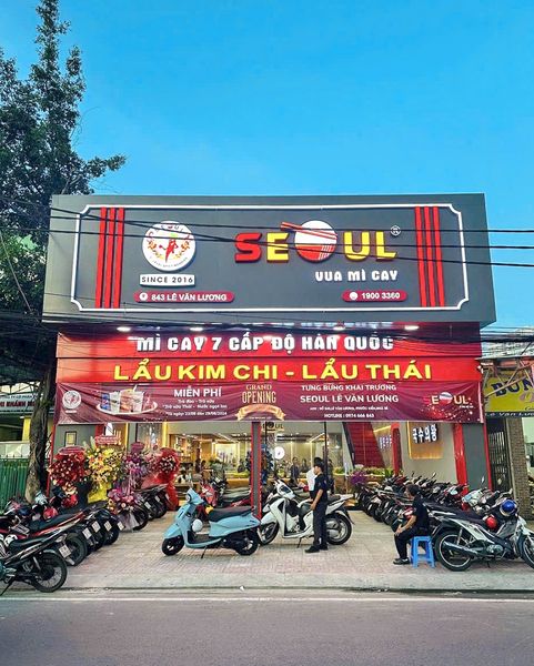 Loa Goldsound cho Mì Cay SEOUL Lê Văn Lương, TP HCM, amply 2 kênh 380w, bluetooth 5.0, loa âm trần VAT28 - 28w loa được thiết kế riêng cho quán, bật lớn không tạp âm, miễn phí công lắp đặt, bảo hành dài hạn 5 năm