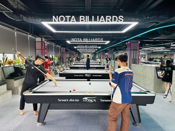 Loa Goldsound cho NOTA BILLIARDS CLUB, Hà Nội, amply 4 kênh 1500w, bluetooth 5.0, loa V130PU - 130w, loa được thiết kế riêng cho quán, bật lớn không tạp âm, miễn phí công lắp đặt, bảo hành dài hạn 5 năm