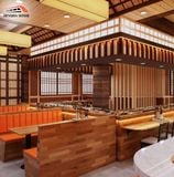 Loa Goldsound cho nhà hàng Densha Sushi - CN Quận 3, amply 4 kênh 800w, bluetooth 5.0, loa V130 - 130w, loa V12 - 12w, loa được thiết kế riêng cho quán, bật lớn không tạp âm, miễn phí công lắp đặt, bảo hành dài hạn 5 năm