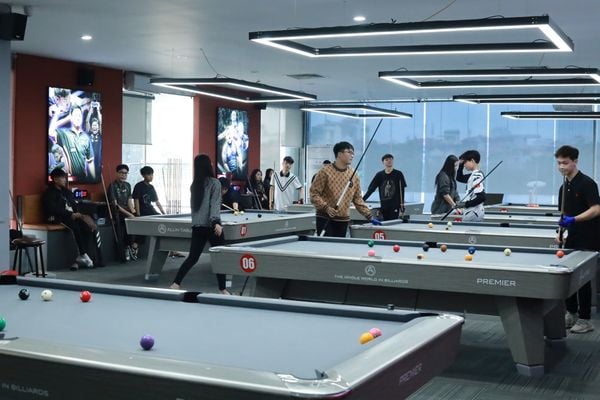 Loa Goldsound cho phòng chơi bi-a XBilliard Club, Hà Nội, amply 4 kênh 800w, bluetooth 5.0, loa V40C - 40w, loa được thiết kế riêng cho quán, bật lớn không tạp âm, miễn phí công lắp đặt, bảo hành dài hạn 5 năm