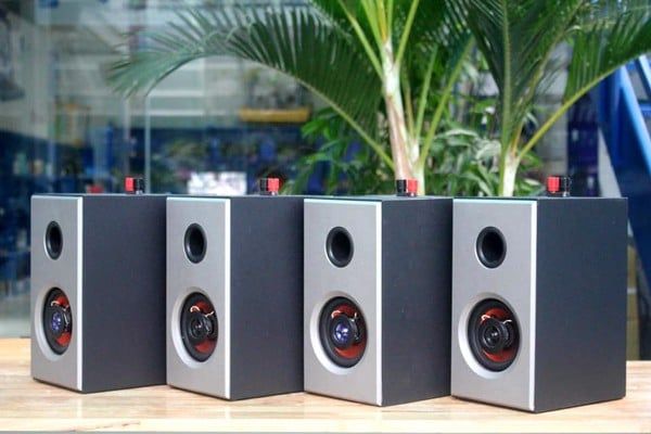 [Từ 40 - 80m2] Dàn loa treo tường Gold4Cafe: 01 âm ly A150 + 04 Loa Vệ tinh V26