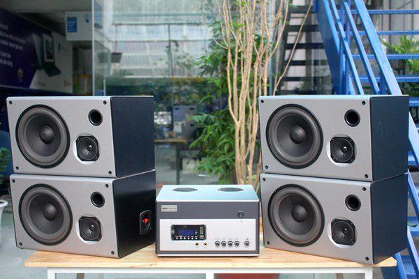 [Diện tích 120m2 + 02 Kênh] A800 Goldsound 800w + 4 loa Goldsound  V130 130w, loa được thiết kế riêng cho quán, bật lớn không tạp âm, miễn phí công lắp đặt, bảo hành dài hàn 5 năm