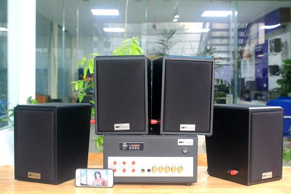 [30 - 80 m2] Dàn loa treo tường Gold4cafe V41: 01 âm ly A380 và 04 loa treo tường V41