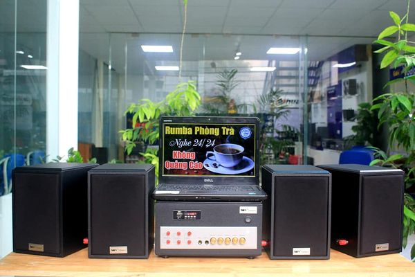 [30 - 80 m2] Dàn loa treo tường Gold4cafe V41: 01 âm ly A380 và 04 loa treo tường V41