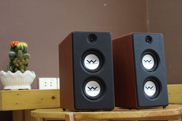 Loa cafe, Loa nhà hàng: Dàn Hifi âm ly rời Amply W200  loa W60 Hippie style.