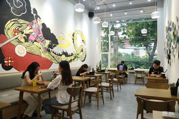 Loa cafe, Loa nhà hàng: Loa Goldsound lắp đặt loa tại quán Pan town, Giảng Võ, Ba Đình, Hà Nội