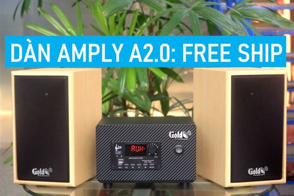 Amply + 2 loa HIFI A2.0