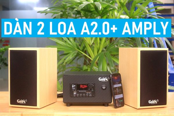 Amply + 2 loa HIFI A2.0