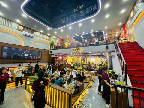 Loa thông báo, phát nhạc nền tự động Goldsound cho Mì Cay Seoul 487 Nguyễn Thị Thập, Quận 7, TP.HCM, loa vệ tinh thiết kế thùng gỗ, Miễn phí lắp đặt, Bảo hành 5 năm.