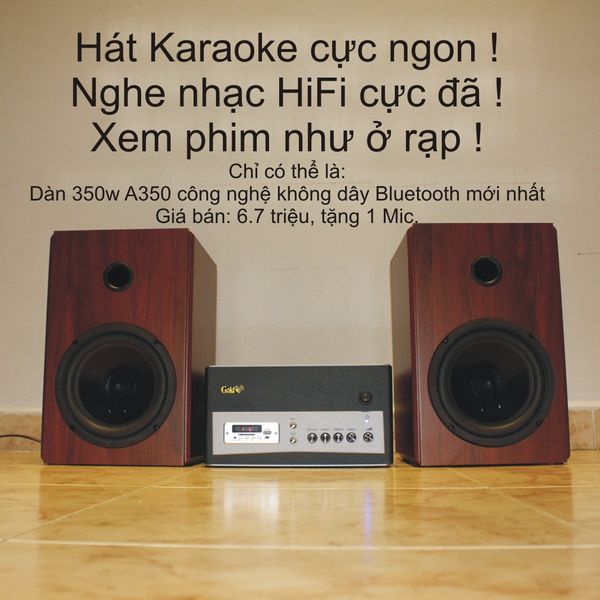 Dàn karaoke: 02 loa 100w +  Âm ly 350w A350  Hát, Nghe, Xem phim cực ngon.