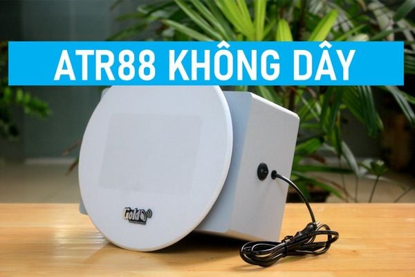 Loa âm trần Bluetooth ATR88 tích hợp âm ly, công suất 50w, bass 4 inch, bluetooth 5.0, cổng rca, khe usb, thiết kế loa thùng gỗ cao 26.5 cm, rộng 18.25 cm, sâu 11.5 cm. Bảo hành 12 tháng