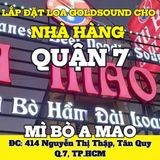 Loa Goldsound cho nhà hàng Mì bò A Mao - Chi Nhánh Q7, TP.HCM, amply 2 kênh 380w, bluetooth 5.0, loa V25C-25w, loa được thiết kế riêng cho quán, bật lớn không tạp âm, miễn phí công lắp đặt, bảo hành dài hạn 5 năm