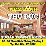 Loa Goldsound cho Sugar Town Bakery - Phan Đình Phùng, loa được thiết kế riêng cho quán, bật lớn không tạp âm, miễn phí công lắp đặt, bảo hành dài hạn 5 năm