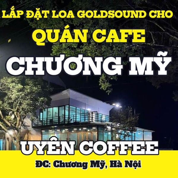 Loa Goldsound cho Uyên Coffee, Hà Nội, amply 2 kênh 200w, bluetooth 5.0, loa 13w, loa được thiết kế riêng cho quán, bật lớn không tạp âm, miễn phí công lắp đặt, bảo hành dài hạn 5 năm