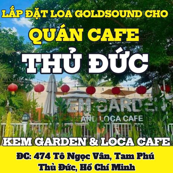 Loa Goldsound cho Kem Garden & Loca Cafe, TP HCM, loa treo tường V130 - 130w, loa được thiết kế riêng cho quán, bật lớn không tạp âm, miễn phí công lắp đặt, bảo hành dài hạn 5 năm
