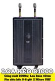 Loa kéo D1000 Goldsound (Bass 40cm, 1000w, kèm 2 Micro, pin 5-6H)