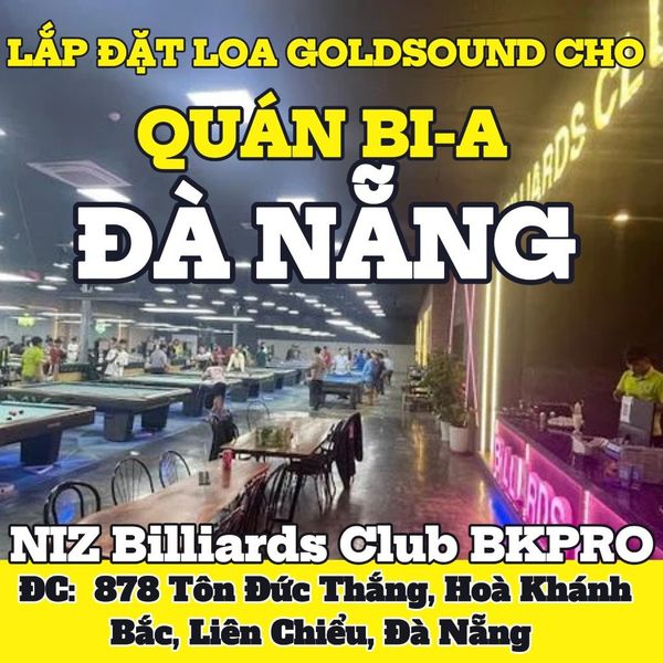 Loa Goldsound cho NIZ Billiards Club BKPRO, loa được thiết kế riêng cho quán, bật lớn không tạp âm, miễn phí công lắp đặt, bảo hành dài hạn 5 năm