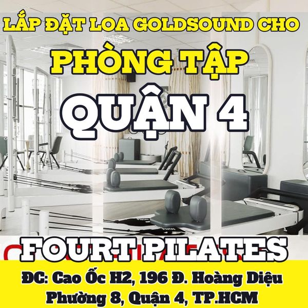 Loa Goldsound cho FourT Pilates Academy Hoàng Diệu quận 4, loa được thiết kế riêng cho quán, bật lớn không tạp âm, miễn phí công lắp đặt, bảo hành dài hạn 5 năm