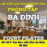 Loa Goldsound cho FOURT PILATES - 69 Vạn Bảo, Hà Nội, amply 2 kênh 380w, bluetooth 5.0, loa V40C-40w, loa được thiết kế riêng cho quán, bật lớn không tạp âm, miễn phí công lắp đặt, bảo hành dài hạn 5 năm