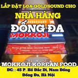 Loa Goldsound cho Mokkoji Korean Food Restaurant, loa được thiết kế riêng cho quán, bật lớn không tạp âm, miễn phí công lắp đặt, bảo hành dài hạn 5 năm
