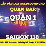 Loa Goldsound cho quán Bar tại Saigon 118, Quận 1, Amply 4 - 6 vùng âm lượng, loa được thiết kế riêng cho không gian quán, miễn phí công lắp đặt, bảo hành dài hạn 5 năm.
