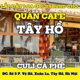Loa Goldsound cho CULI Cà phê 5 Vệ Hồ, Hà Nội, amply 2 kênh 900w, bluetooth 5.0, loa V130 - 130w, loa V25C - 25W, loa được thiết kế riêng cho quán, bật lớn không tạp âm, miễn phí công lắp đặt, bảo hành dài hạn 5 năm