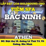 Loa Goldsound cho Athen - Spa Trị Liệu - Phòng Khám Đông Y, Bắc Ninh, amply 2 kênh 200w, bluetooth 5.0, loa V25C - 25w loa được thiết kế riêng cho quán, bật lớn không tạp âm, miễn phí công lắp đặt, bảo hành dài hạn 5 năm