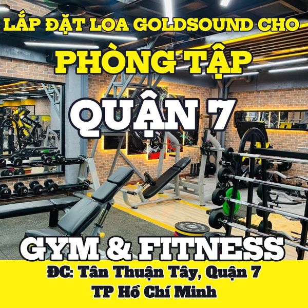 Loa Goldsound cho phòng tập Gym & Fitness, TP HCM, amply 4 kênh 800w, bluetooth 5.0, loa V130-130w, loa được thiết kế riêng cho quán, bật lớn không tạp âm, miễn phí công lắp đặt, bảo hành dài hạn 5 năm