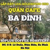 Loa Goldsound cho 80plus Coffee Roastery Lê Duẩn, Hà Nội, amply 2 kênh 380w, bluetooth 5.0, loa V40C - 40w, loa được thiết kế riêng cho quán, bật lớn không tạp âm, miễn phí công lắp đặt, bảo hành dài hạn 5 năm